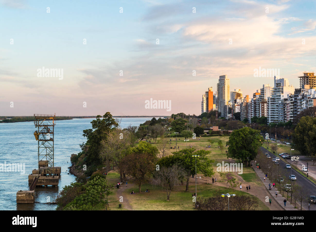 View of the city, Rosario, Santa Fe province, Argentina Stock Photo