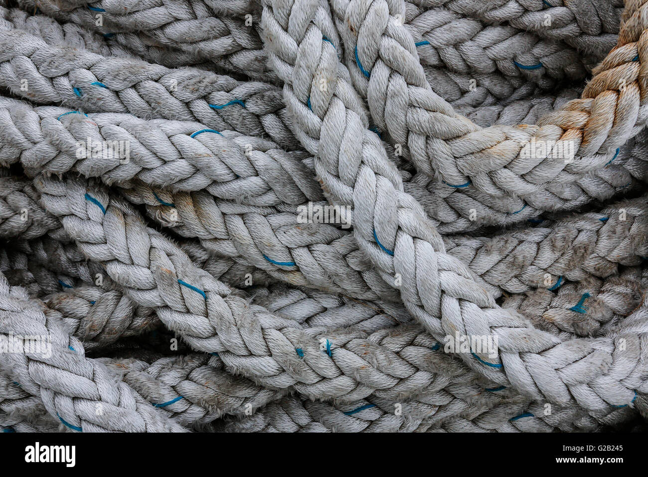 Coils of strong rope Stock Photo