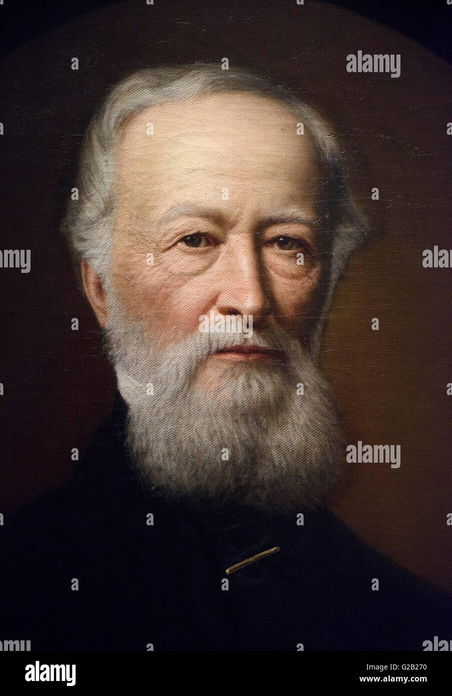 Julius Grün (1823-1896), Portrait of Alfred Krupp (1812-1887), Berlin 1887. Stock Photo