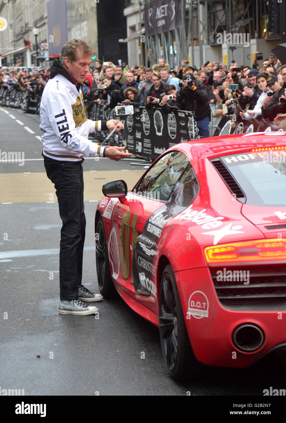 david hasselhoff at The Gumball 3000 Rally Regent London 2nd May 2016