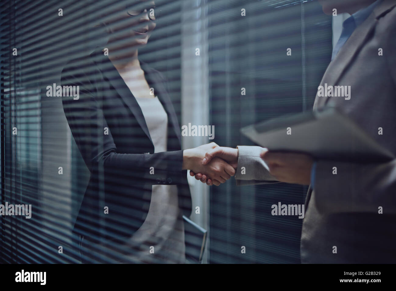 Business handshaking Stock Photo