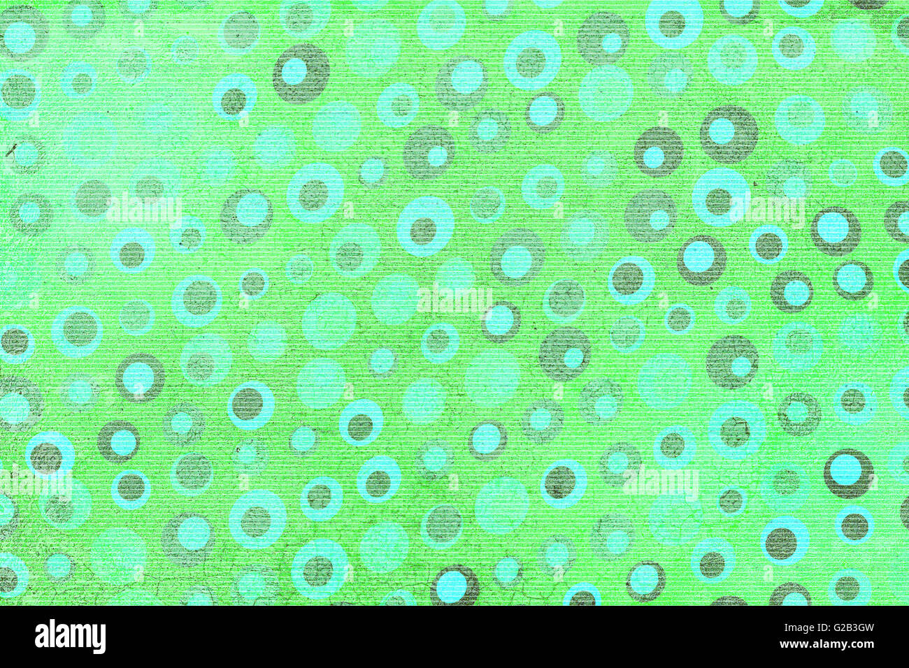 Green, blue and gray texture background with dots, circles, and lines Stock Photo