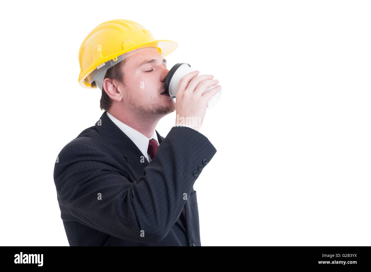 Engineer Tea Tea drinking man builder hi-res stock photography and images - Alamy