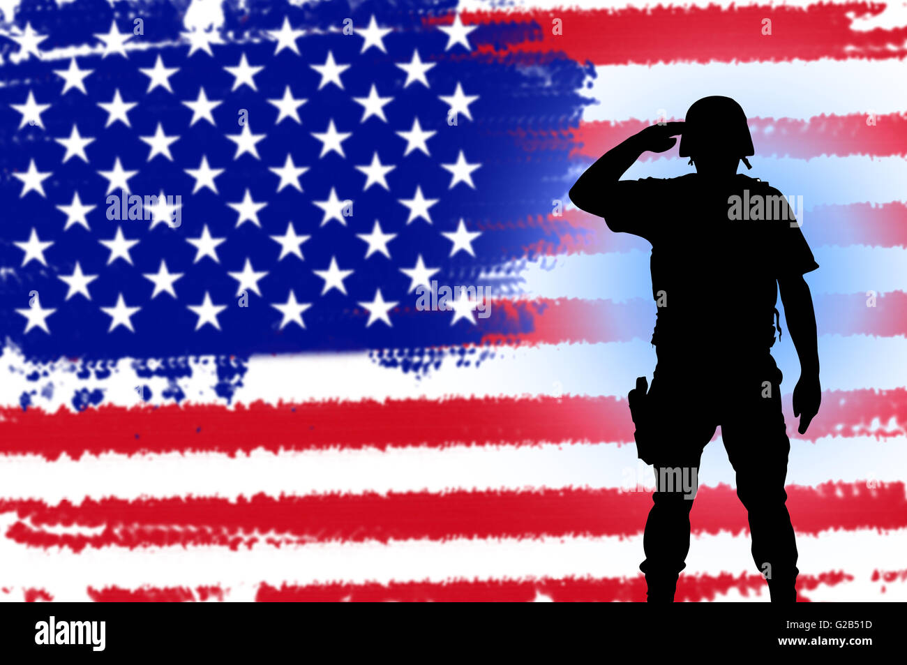 usa patriot soldier silhouette concept on american flag background american flag background image