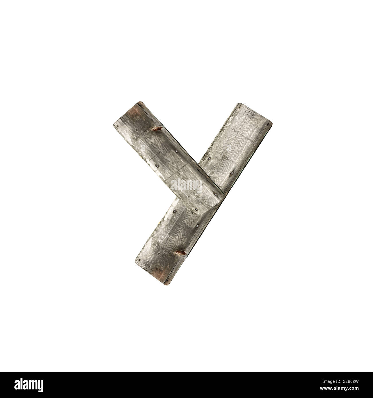 Letter Y on white Stock Photo