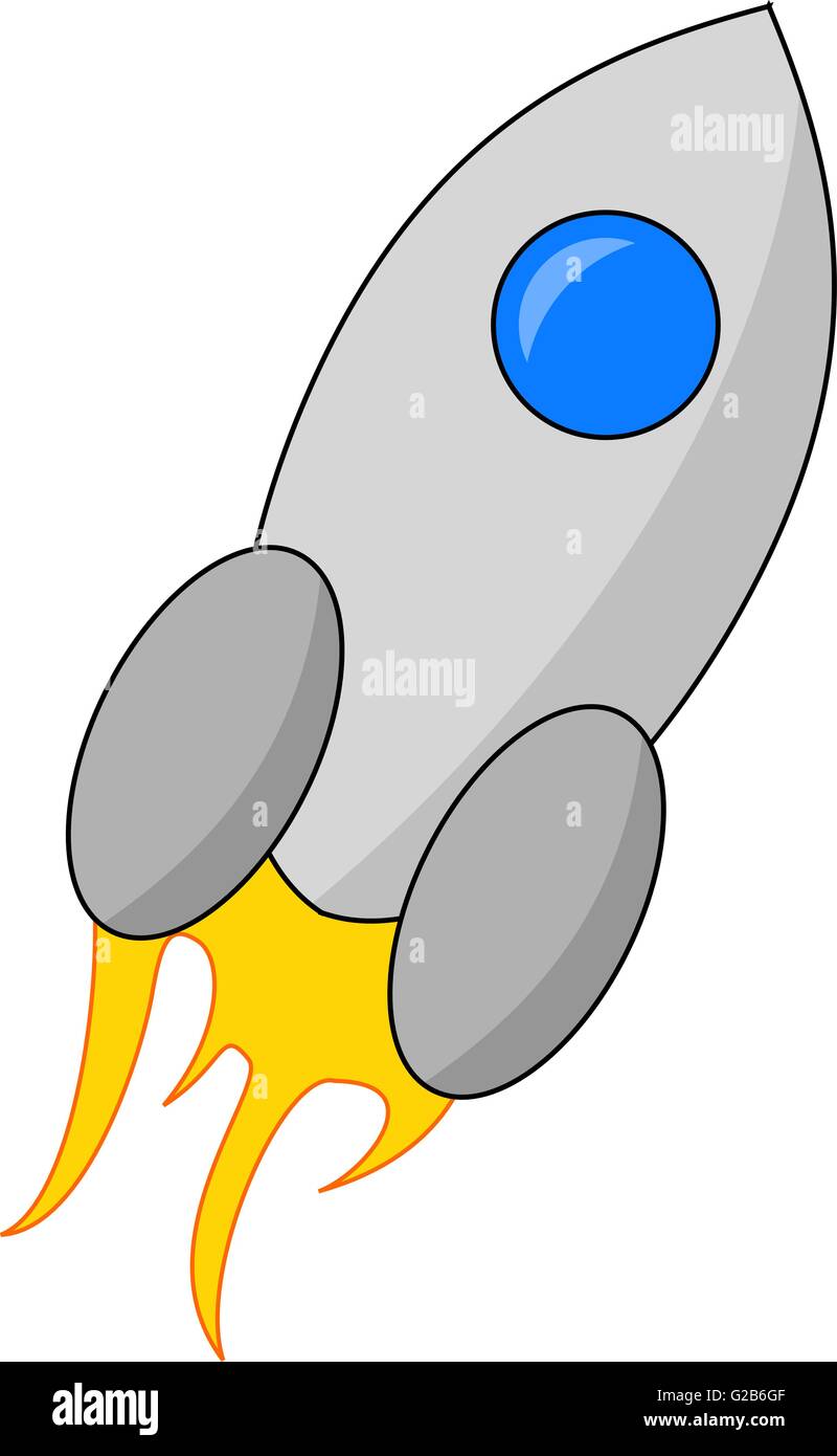 Very simple vector spacerocket Stock Vector