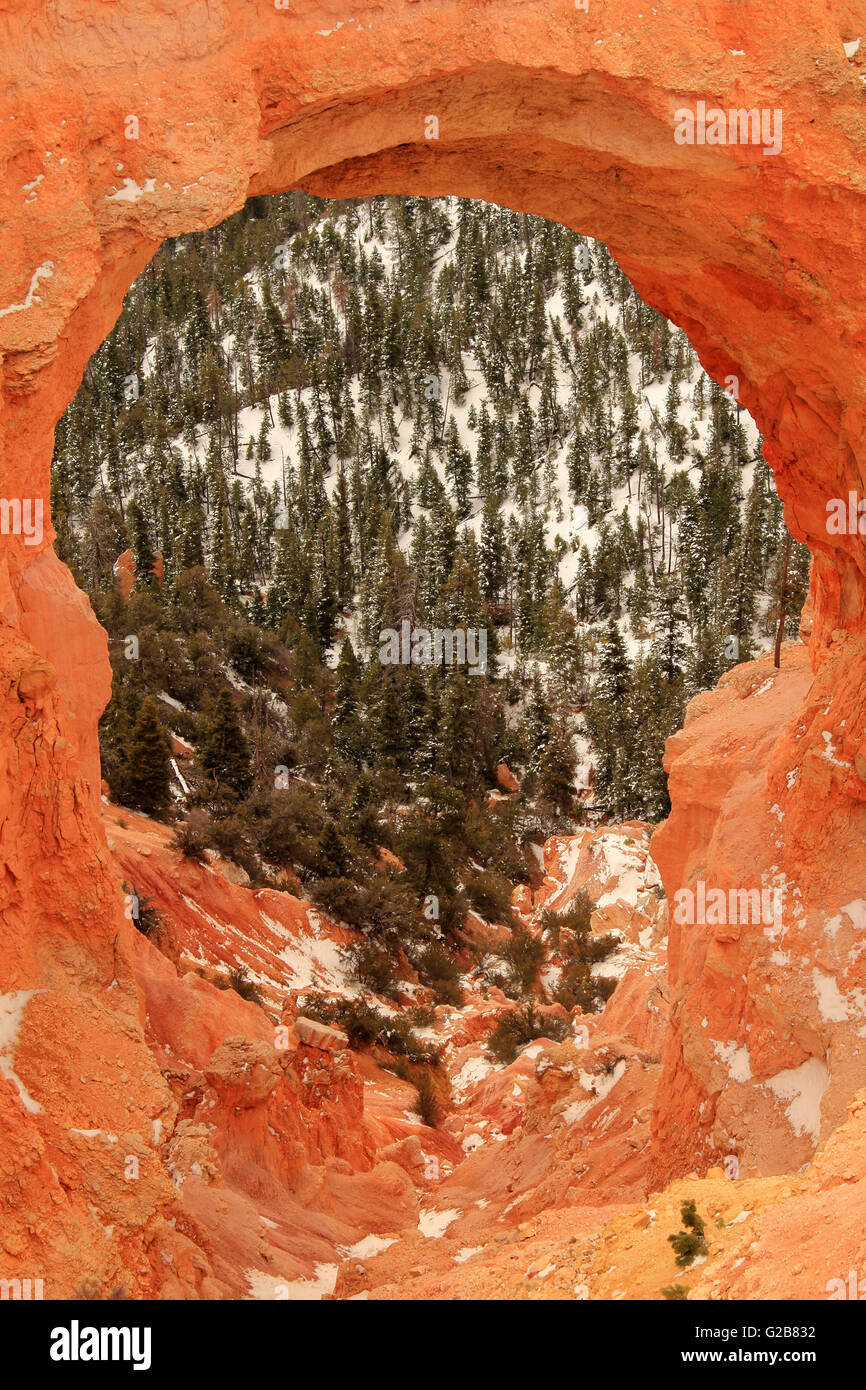 Natural Arch in Bryce Canyon National Park Stock Photo