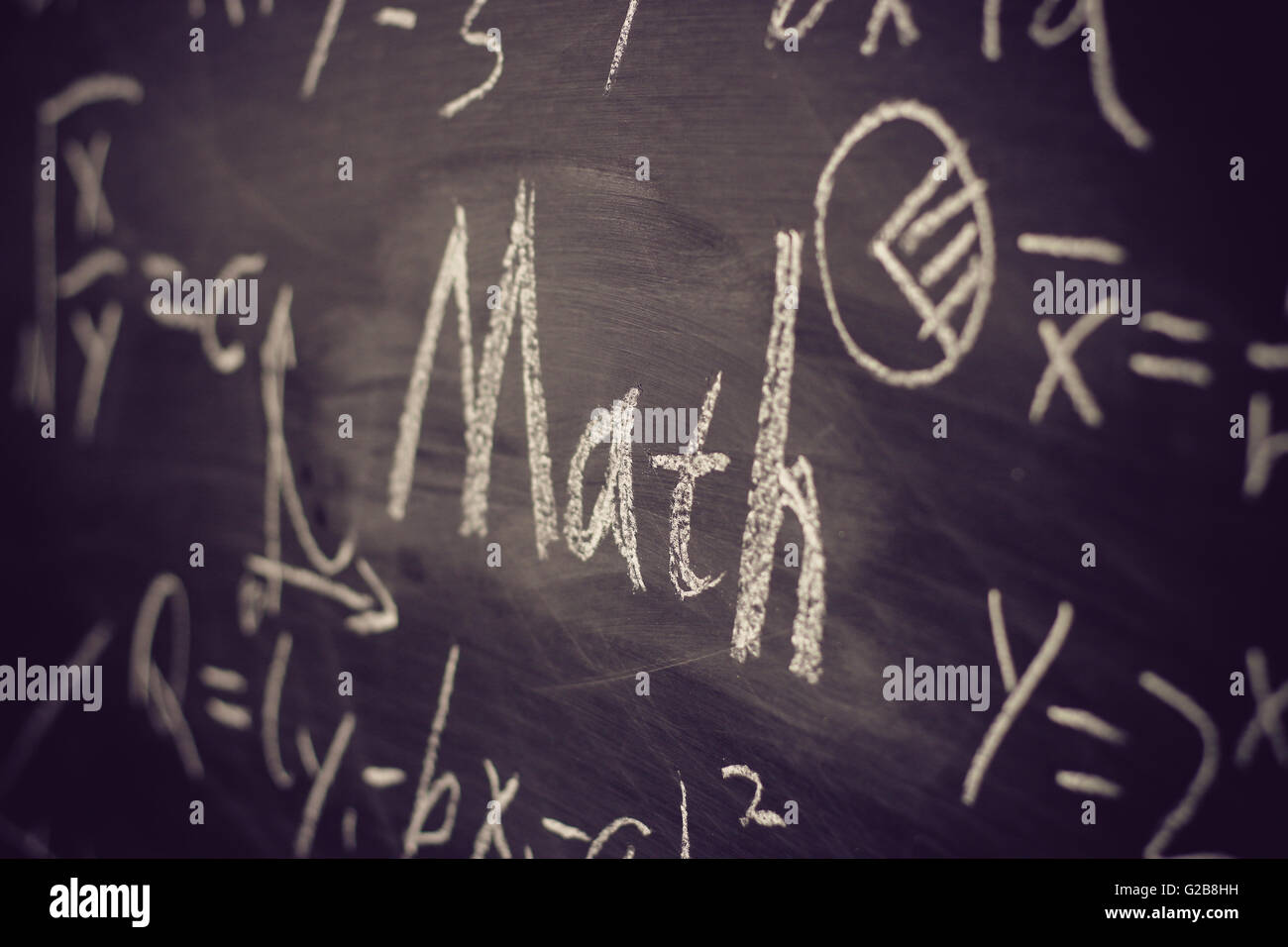 Math text with some maths formulas on chalkboard background Stock Photo ...