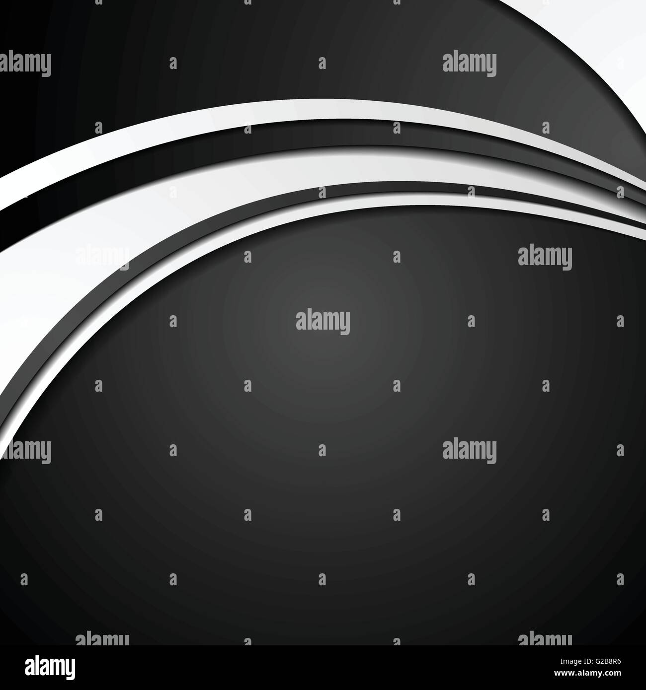 Black and white abstract corporate wavy background. Vector graphic ...