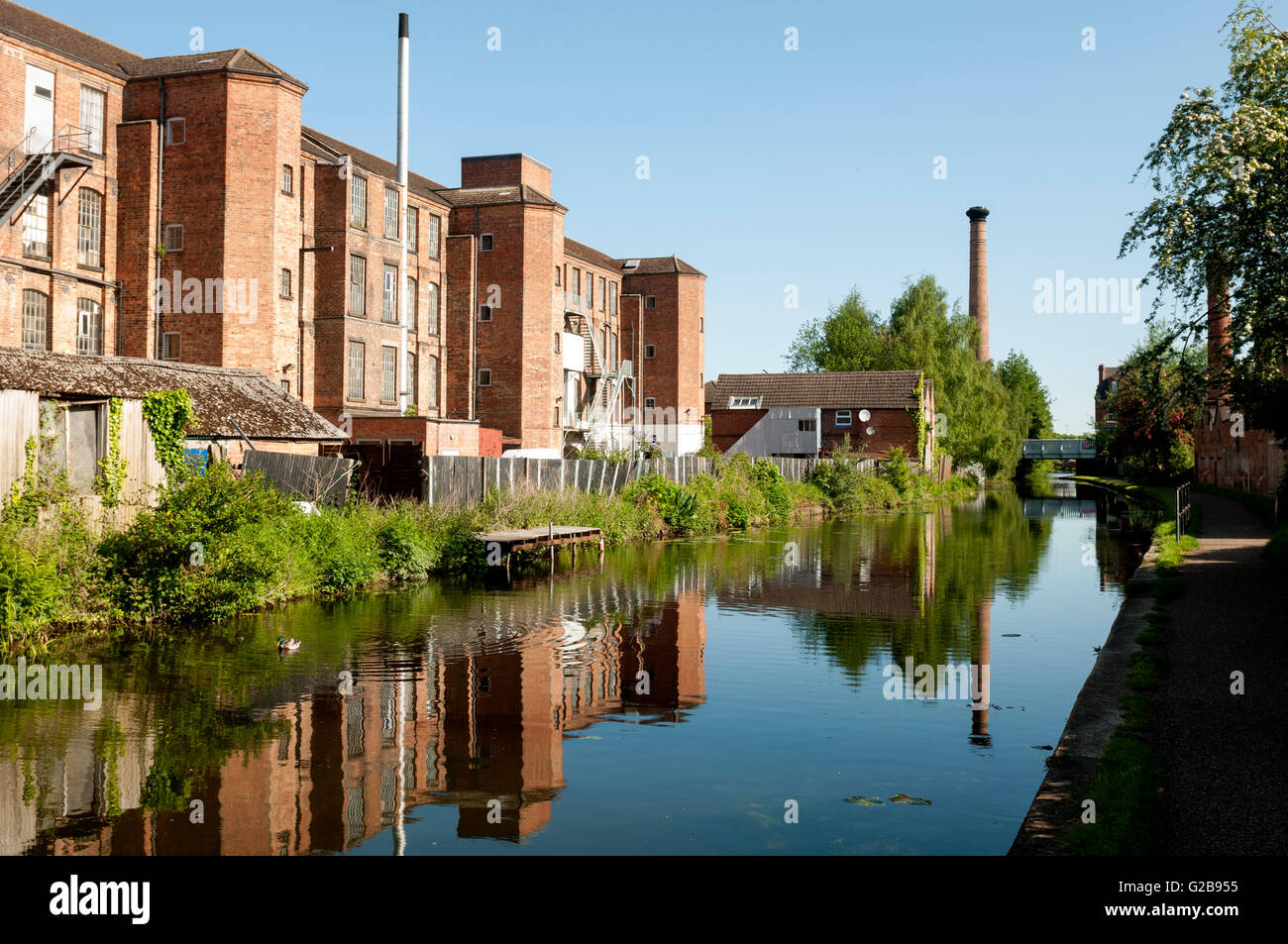 Harrington Mills and Erewash Canal, Long Eaton, Derbyshire, England, UK Stock Photo