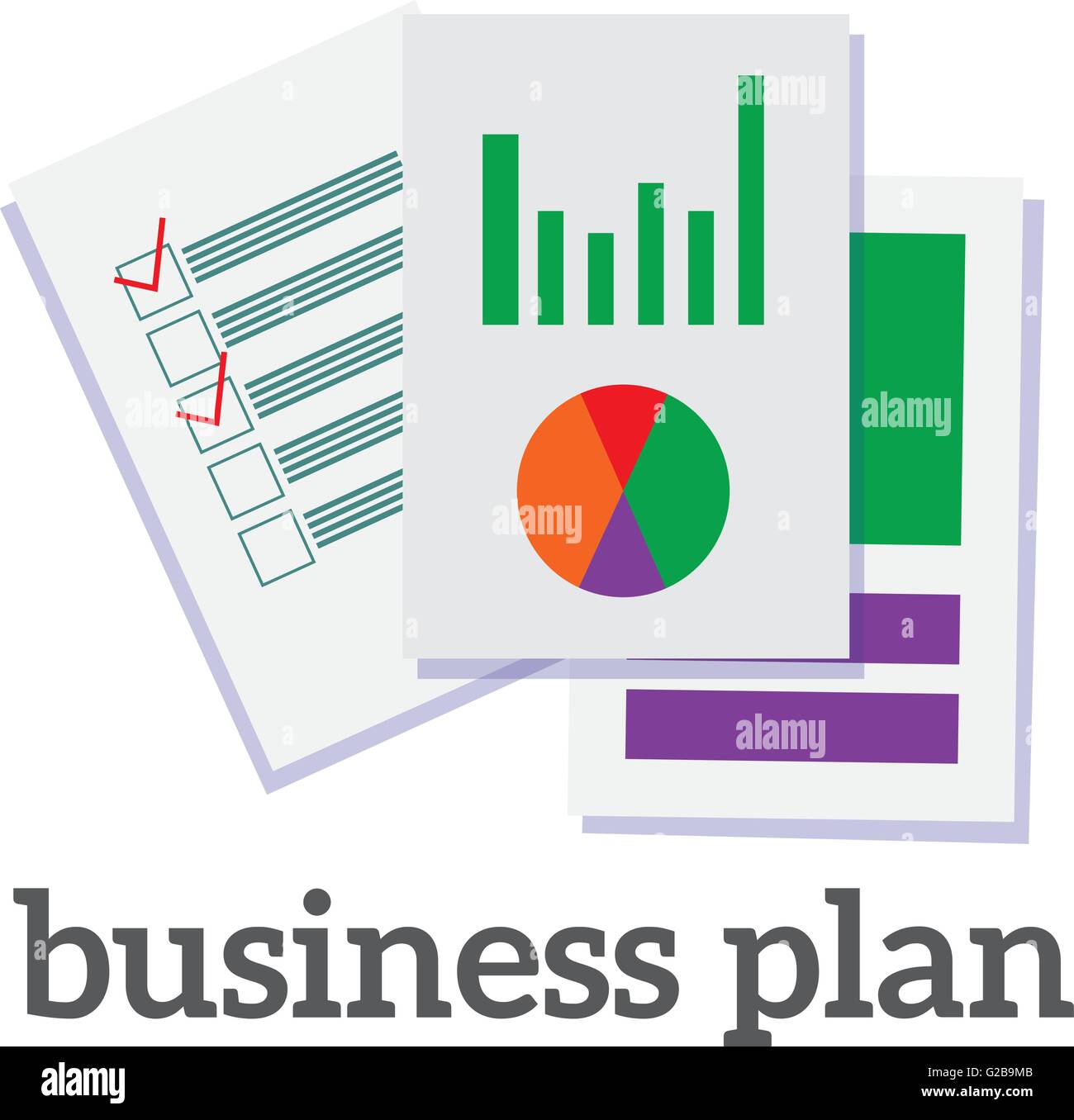 Vector business plan concept project management and strategy Stock ...