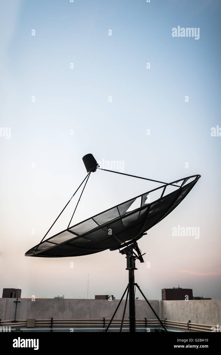 Radar in blue sky sunlight Stock Photo - Alamy