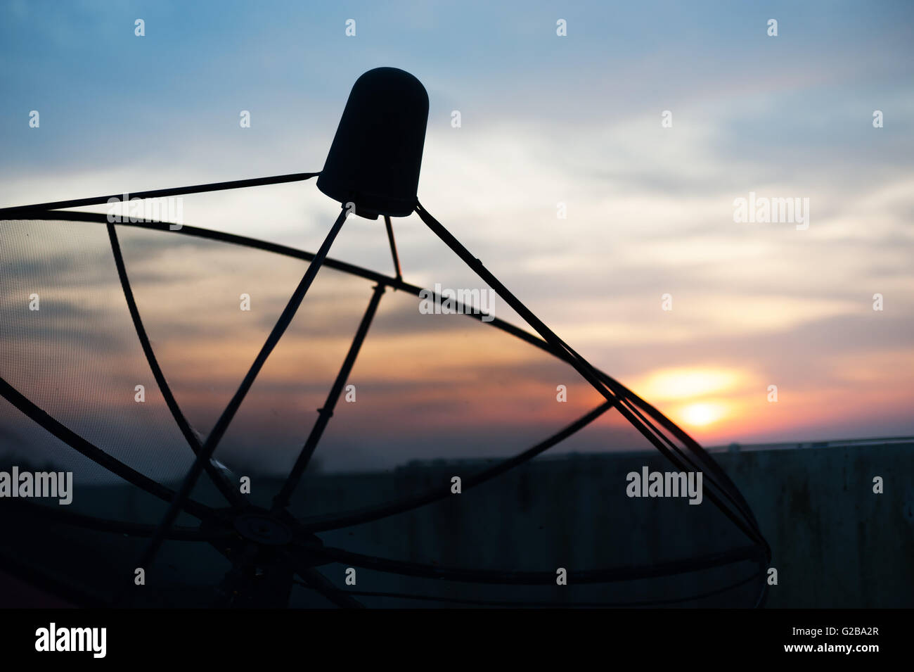 Radar in blue sky sunlight Stock Photo - Alamy