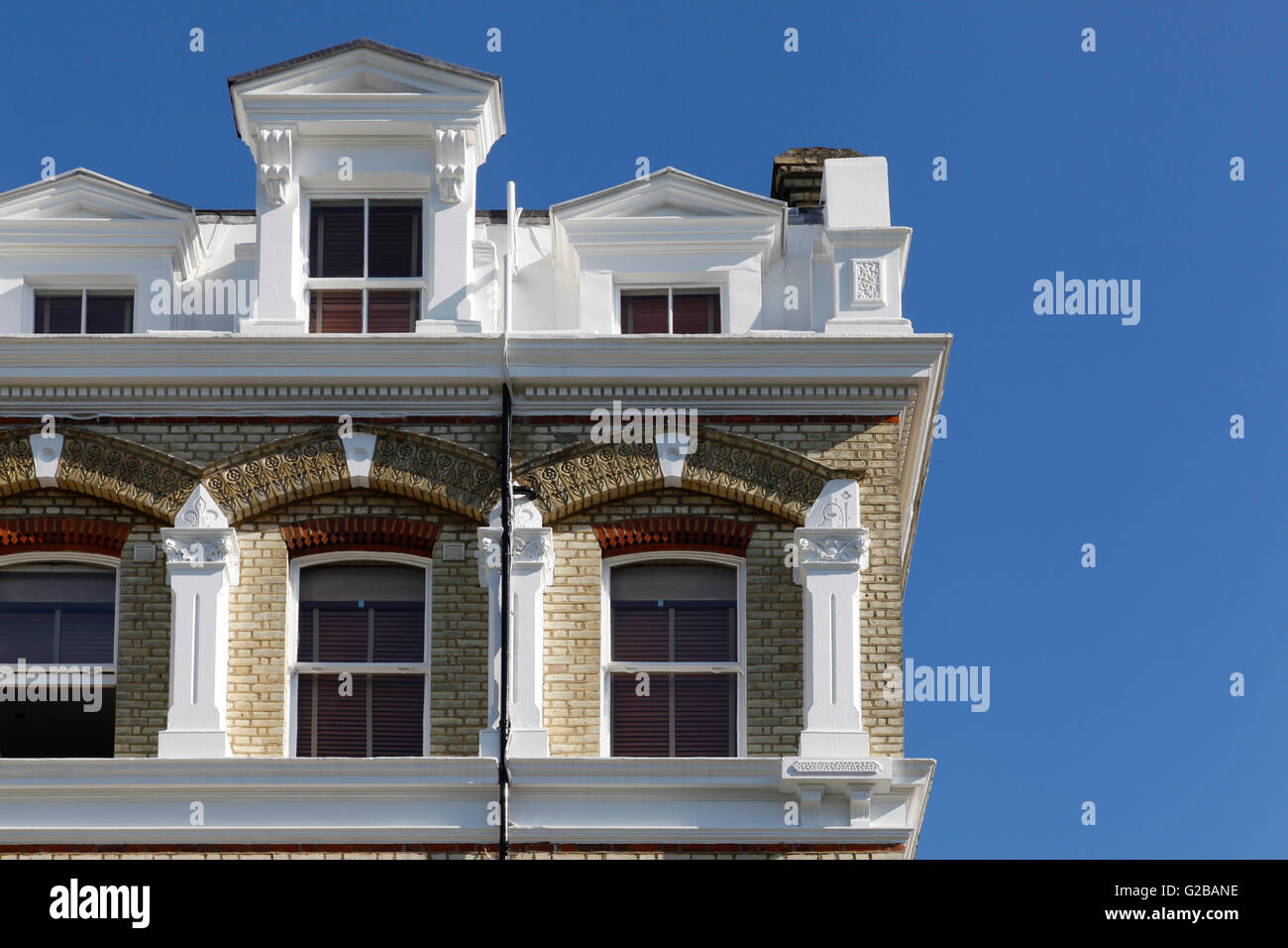 Vicarage Gate. Exterior view of the top of Vicarage Gate. Stock Photo