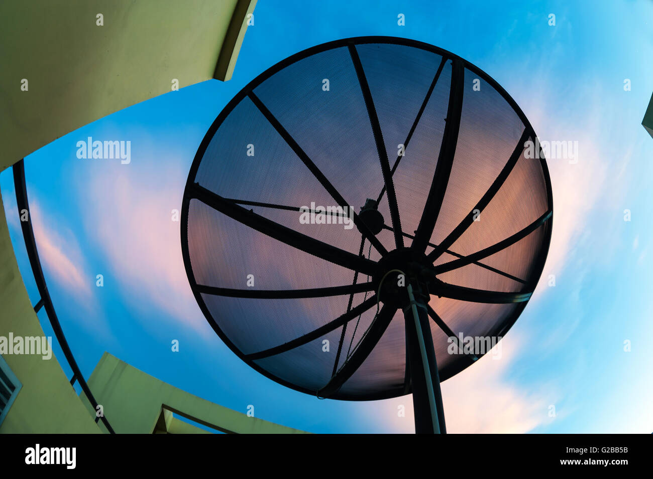An Radar in blue sky sunset Stock Photo - Alamy