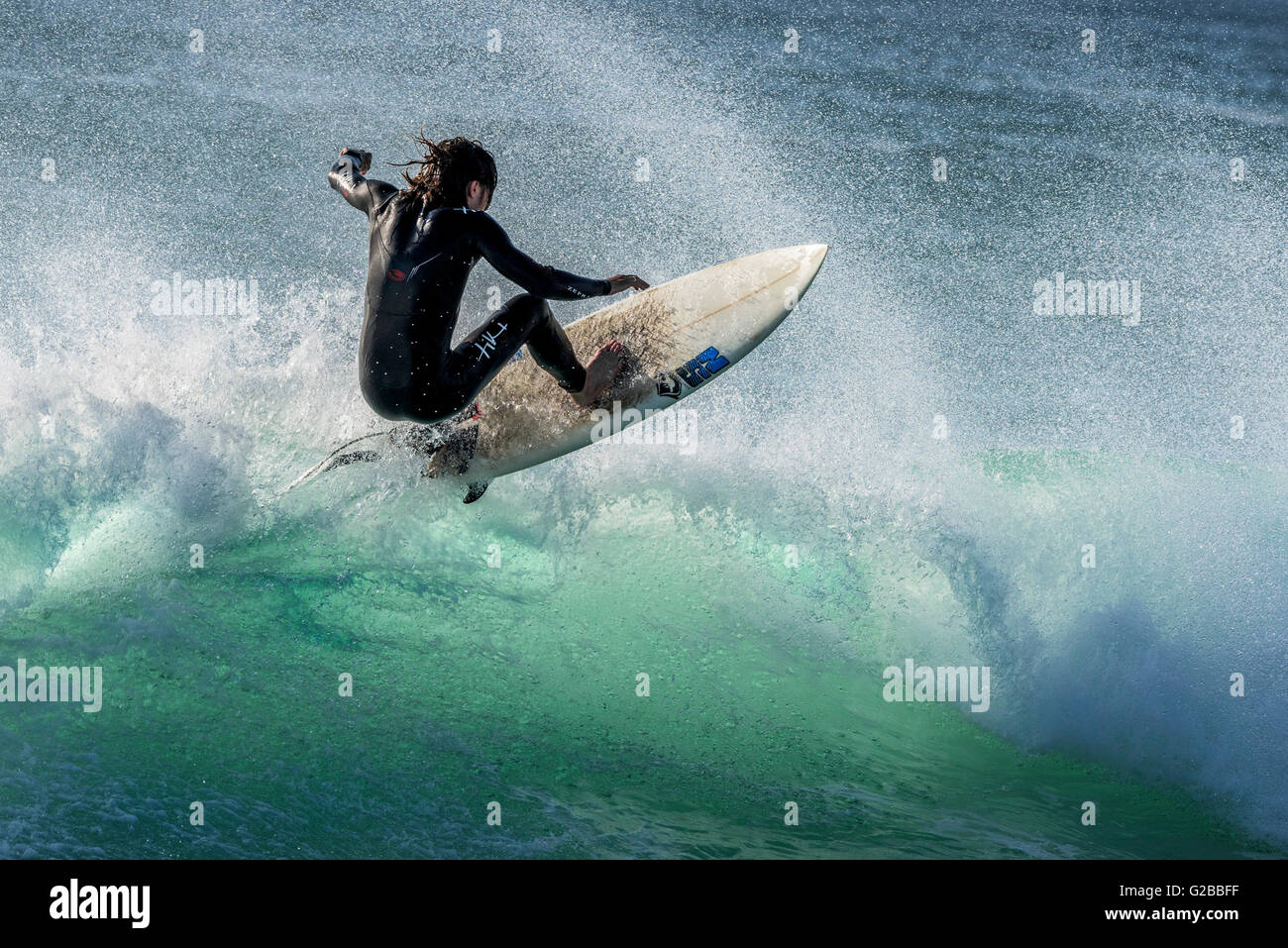Surfer. Cornwall. UK Stock Photo