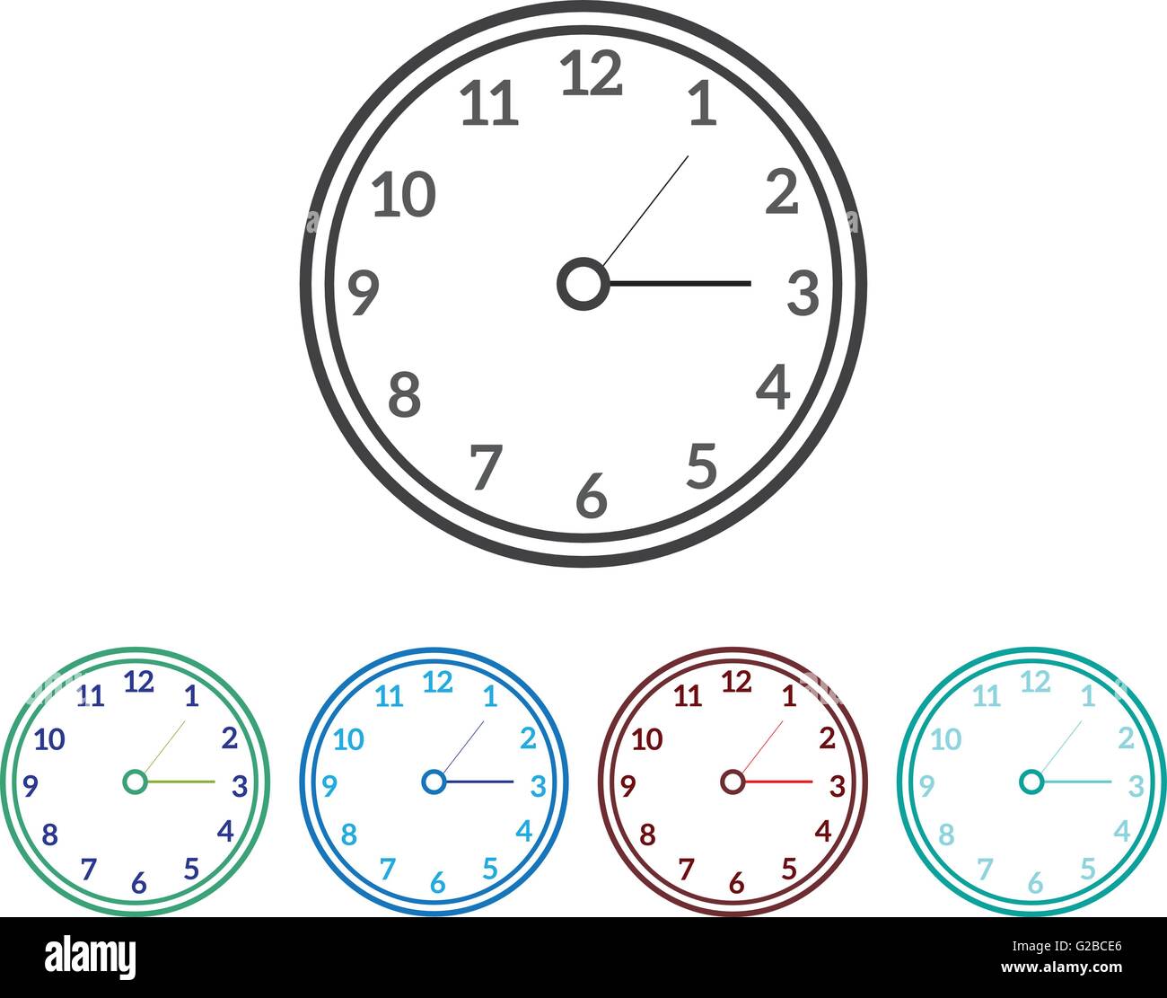 Clock icons set , Vector illustration Stock Vector Image & Art - Alamy