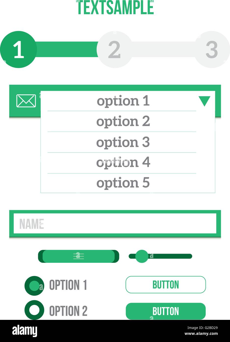UI elements set of components featuring the flat design trend EPS10 ...