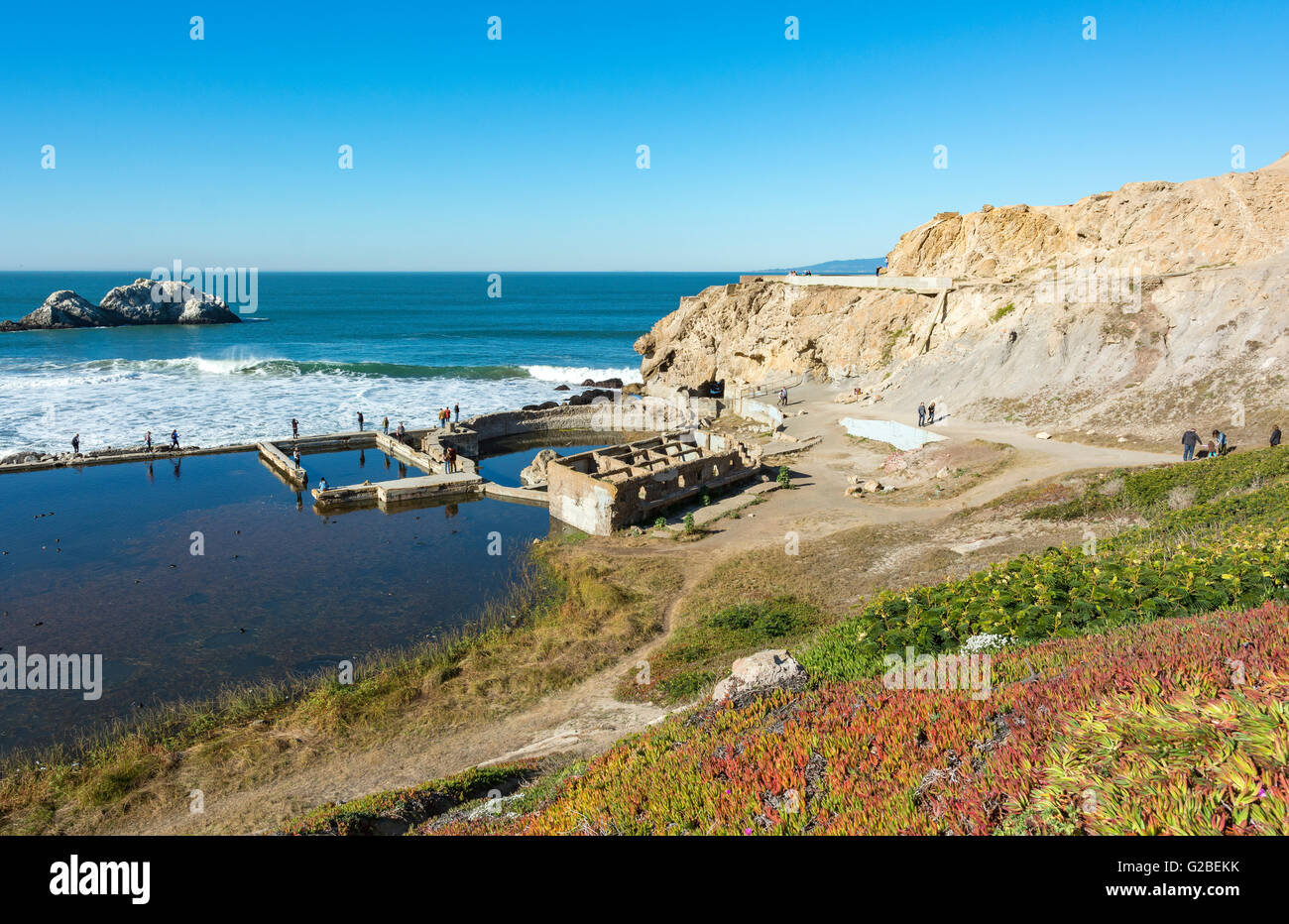 California, San Francisco, Lands End, Sutro Baths ruins Stock Photo Alamy