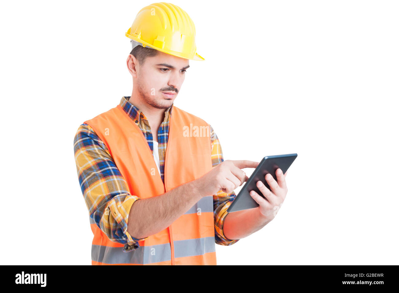 Man architect working on touch hi-res stock photography and images - Alamy