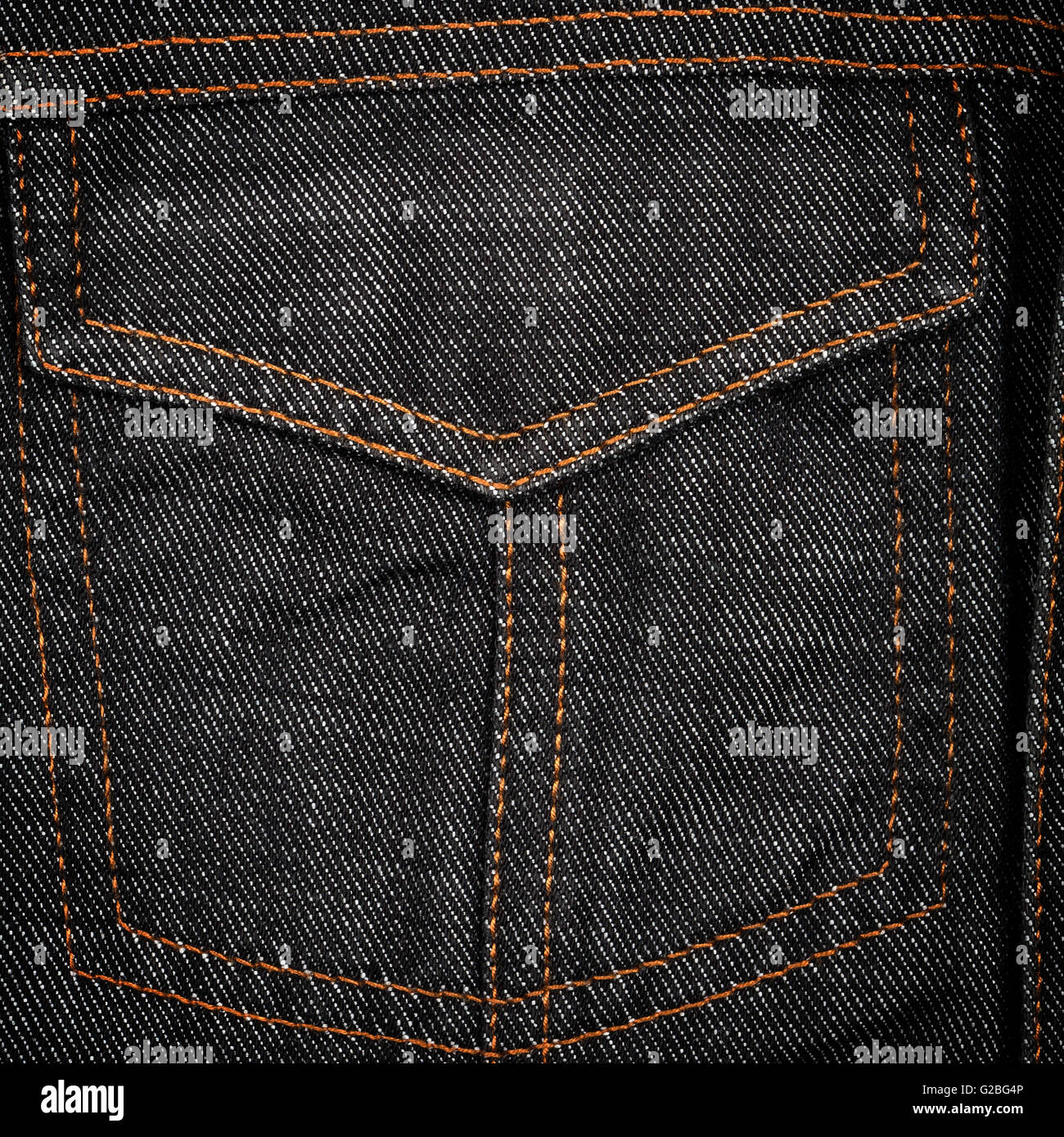 Black jeans fabric with pocket background Stock Photo - Alamy