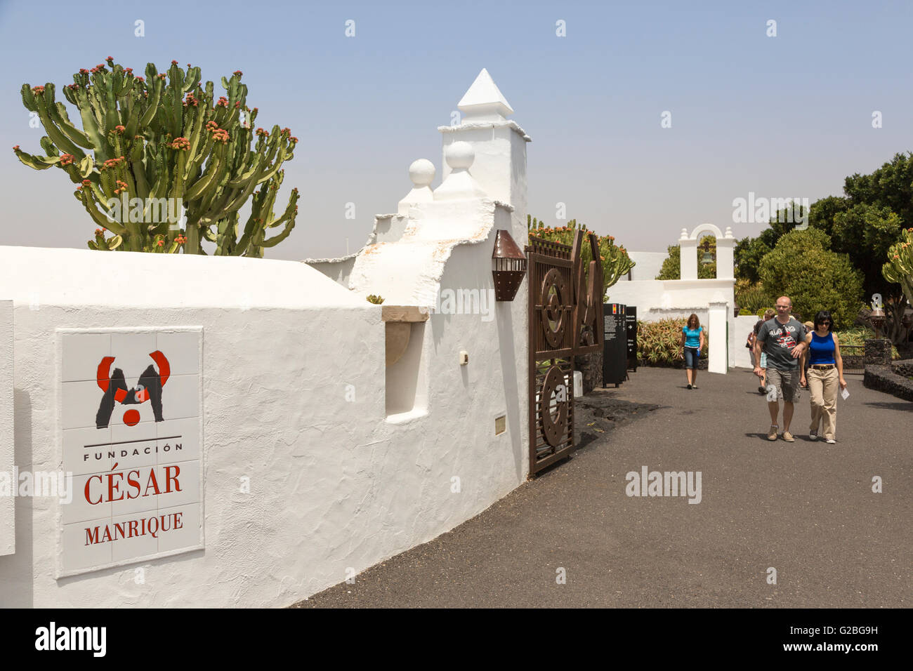 Entrance to Fundacion Cesar Manrique, Tahiche, Lanzarote, Canary Islands, Spain Stock Photo