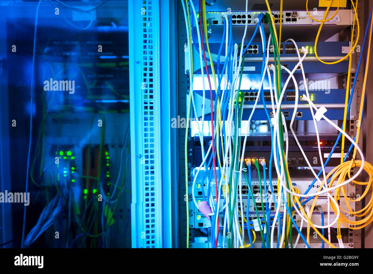 Core switch technology in network room place Stock Photo Alamy