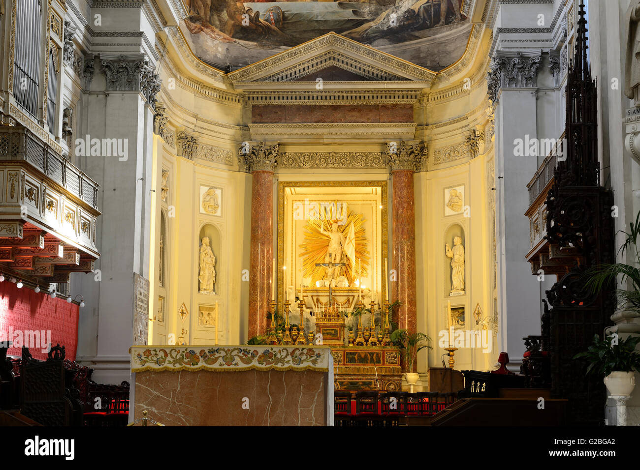 Interior of Palermo Cathedral (Our Lady of the Assumption) in Piazza ...
