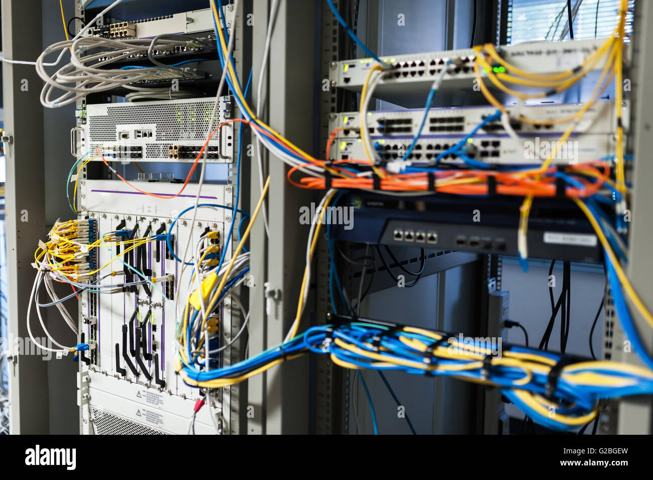 Core switch technology in network room place Stock Photo - Alamy