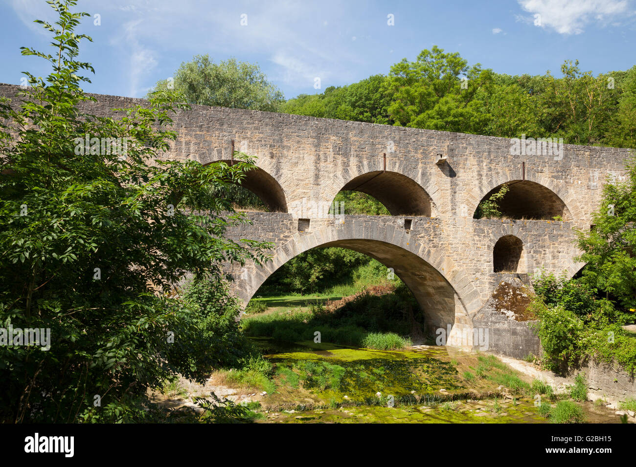 Tauber Bridge, Rothenburg ob der Tauber, Tauber Valley, Franconia