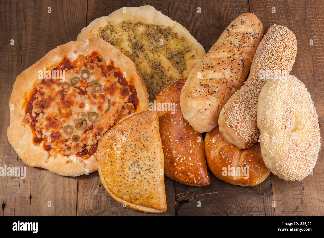 Tasty pastry assorment isolated on white background Stock Photo - Alamy