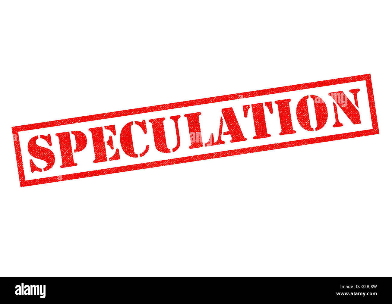 SPECULATION red Rubber Stamp over a white background. Stock Photo