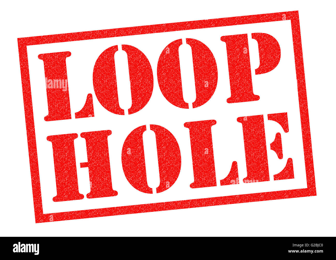 LOOP HOLE red Rubber Stamp over a white background. Stock Photo