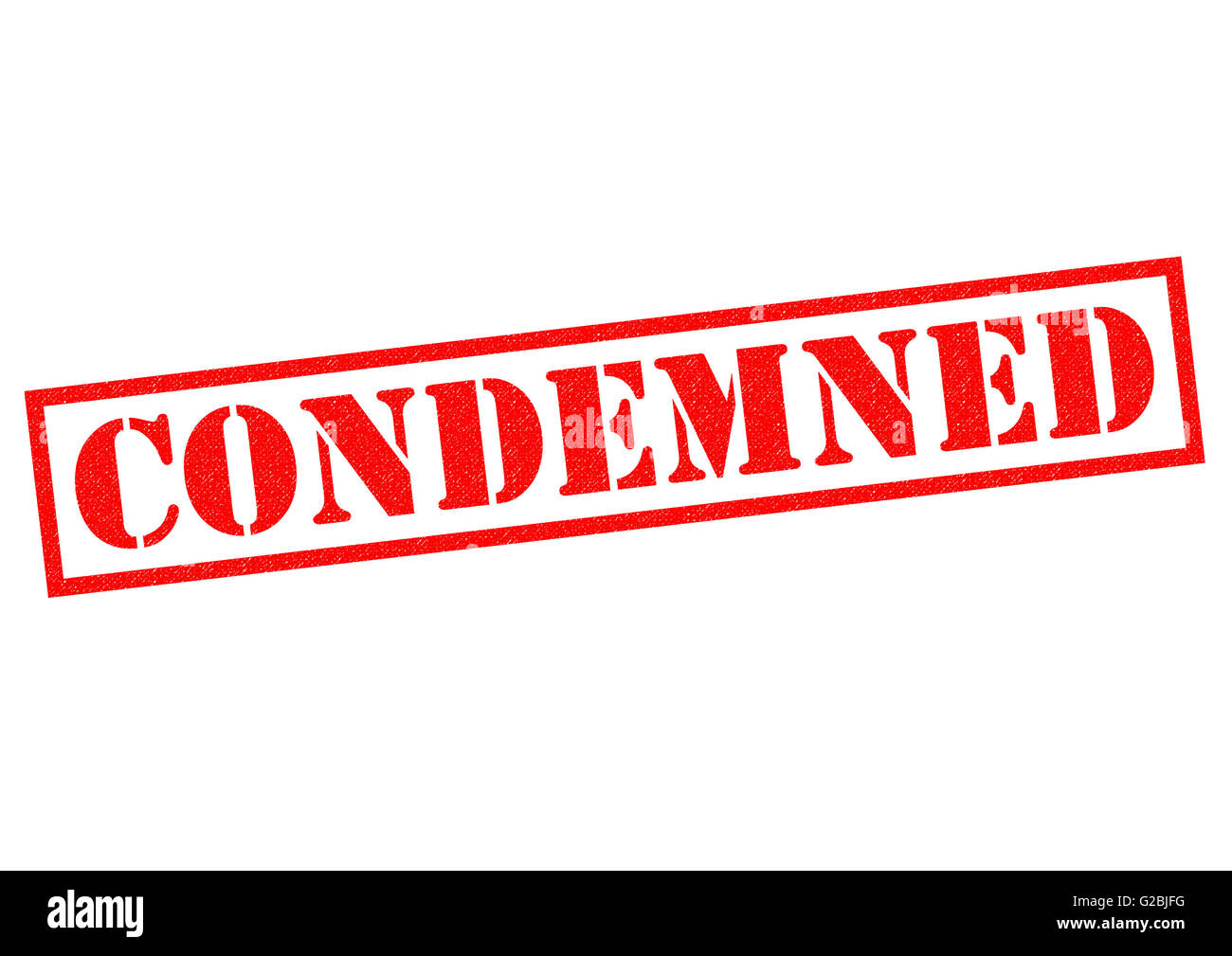 CONDEMNED red Rubber Stamp over a white background Stock Photo Alamy