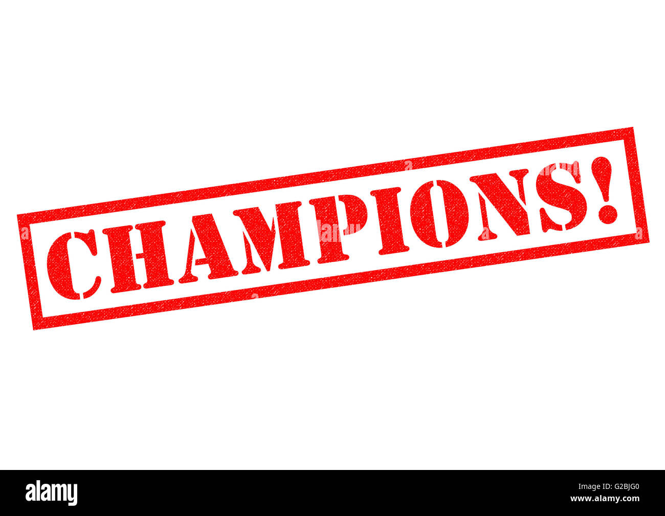 CHAMPIONS! red Rubber Stamp over a white background Stock Photo - Alamy