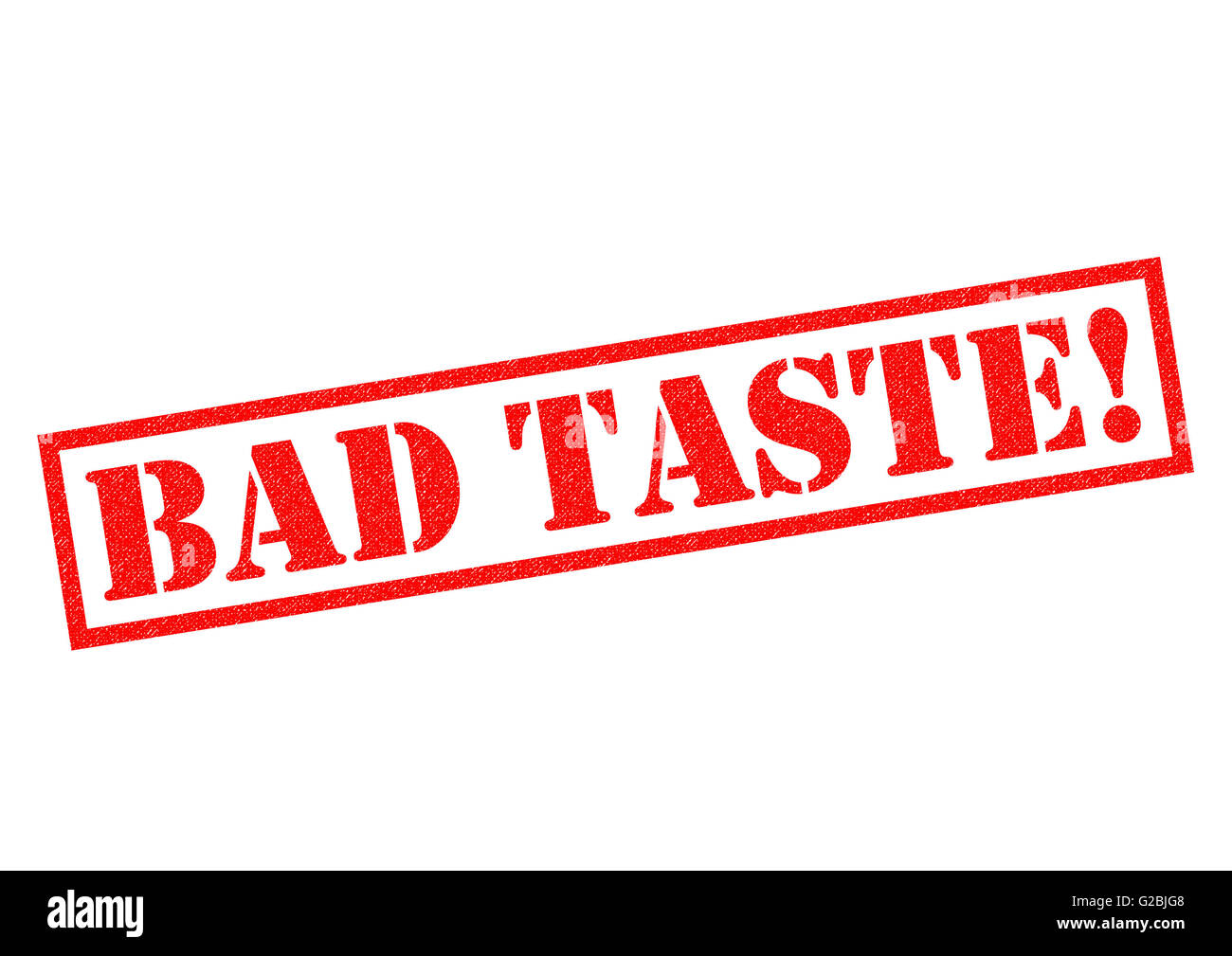 BAD TASTE! red Rubber Stamp over a white background. Stock Photo