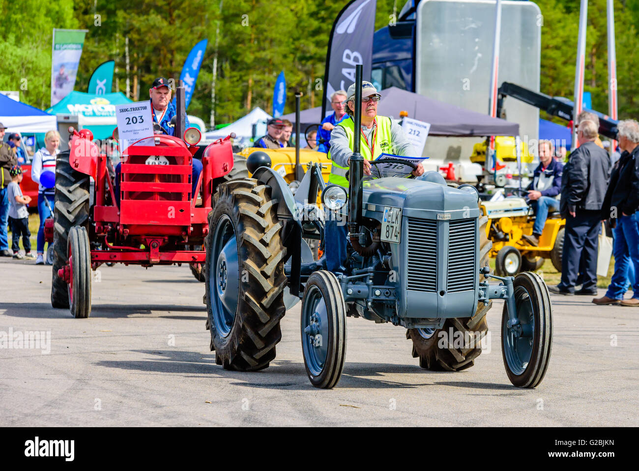 Emmaboda Sweden May 14 2016 Forest And Tractor Skog Och Traktor Emmaboda Sweden May 14 2016 Forest And Tractor Skog Och Traktor