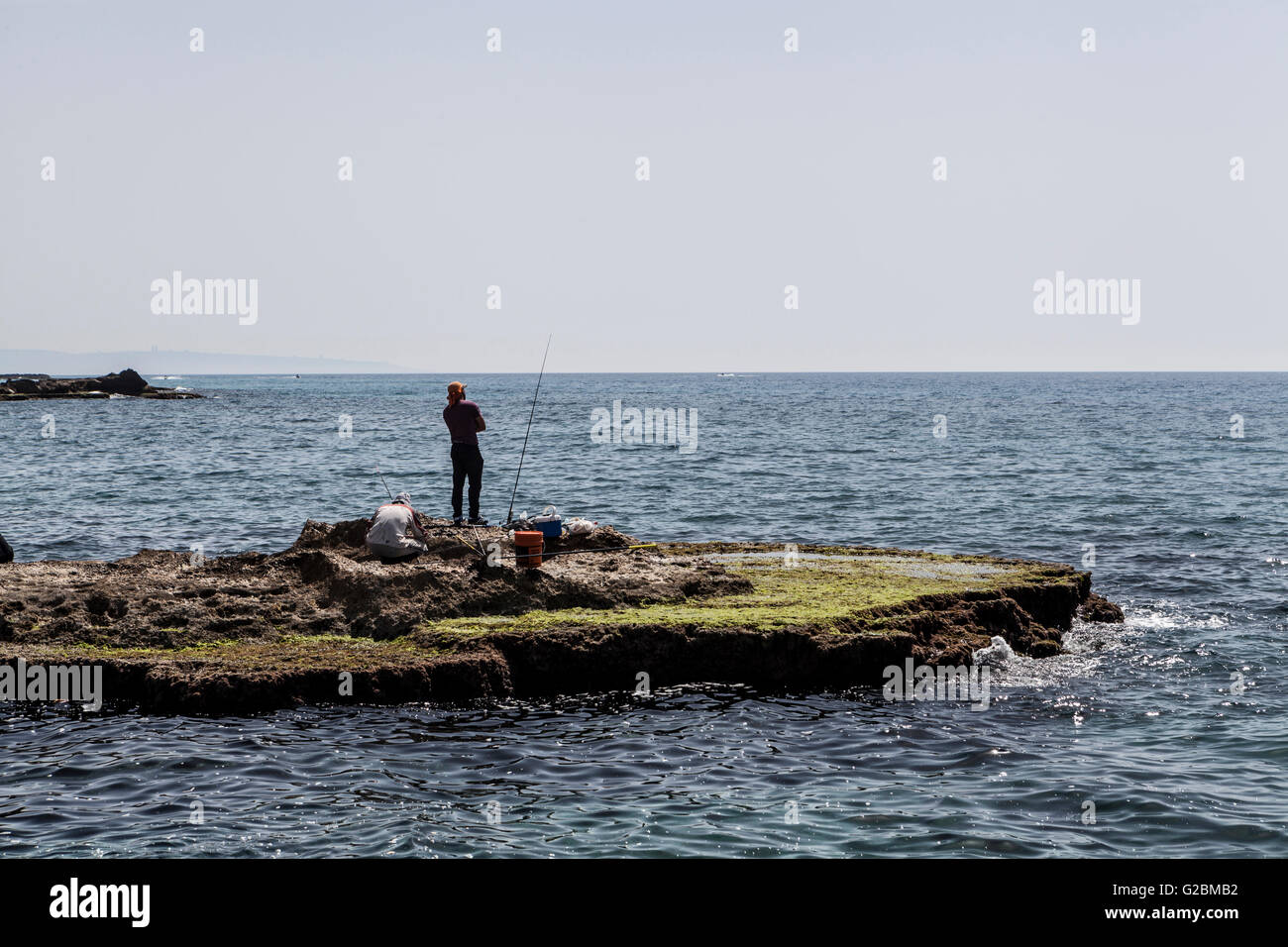 Beautiful day on beach looking at sea Stock Photo - Alamy