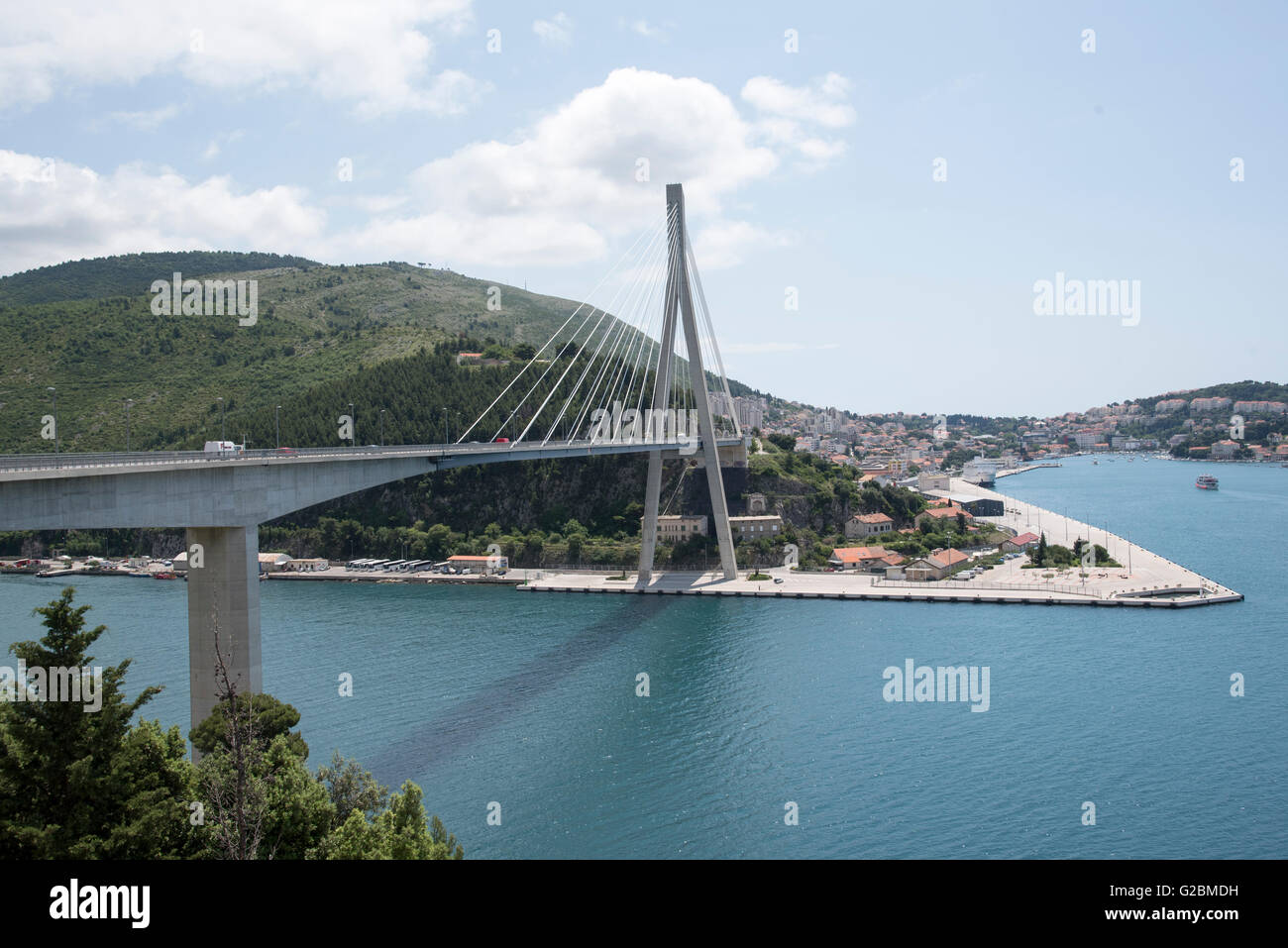 THE FRANJO TUDMAN BRIDGE DUBROVNIK CROATIA The 518 meter long cable ...
