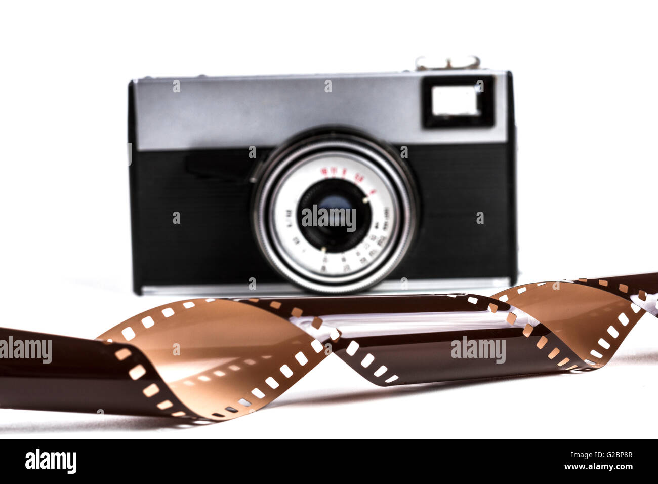 Old Film Camera Isolated on White Background Stock Photo - Alamy