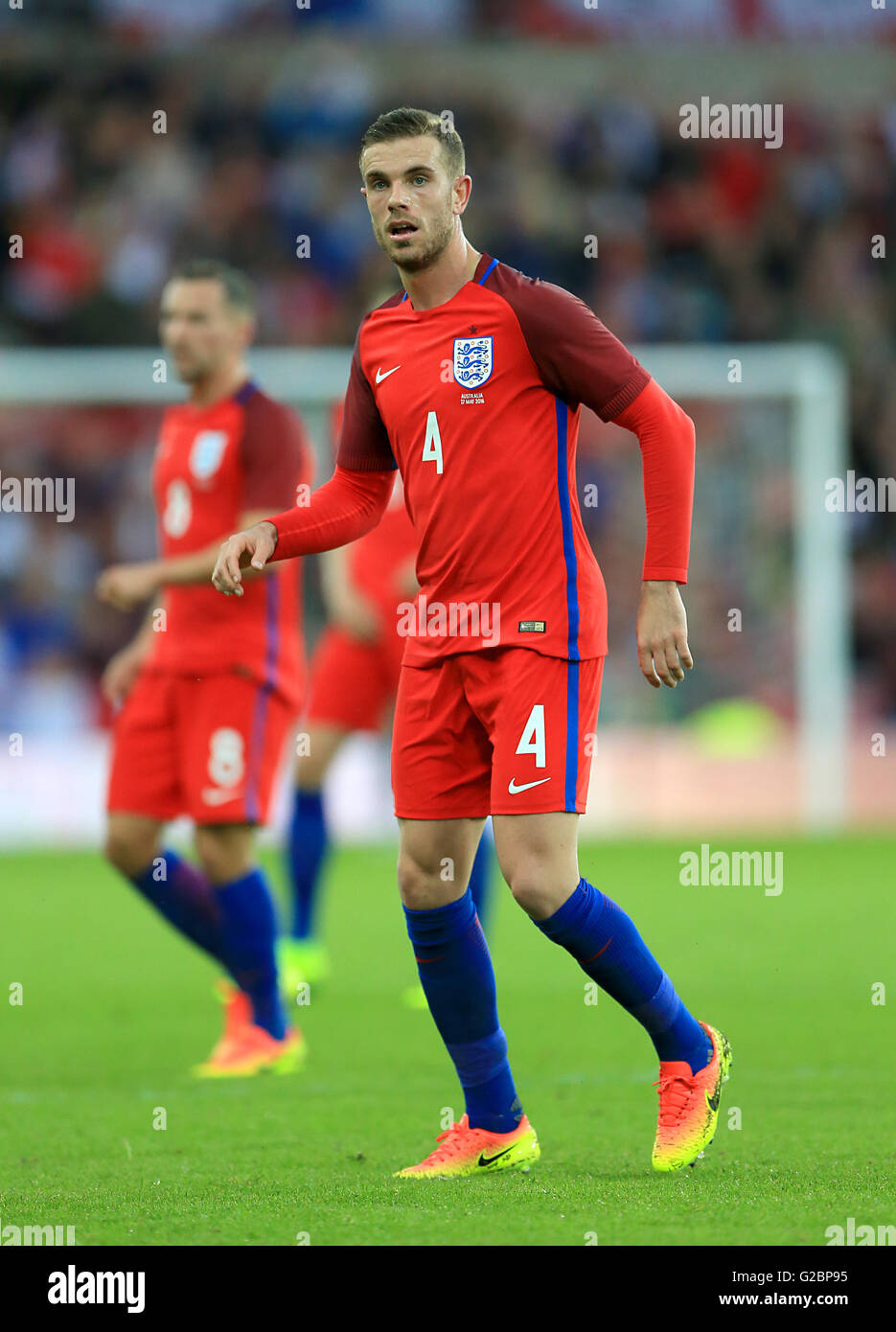 England's Jordan Henderson during the International Friendly at the Stadium of Light, Sunderland. PRESS ASSOCIATION Photo. Picture date: Friday May 27, 2016. See PA story SOCCER England. Photo credit should read: Tim Goode/PA Wire. Stock Photo
