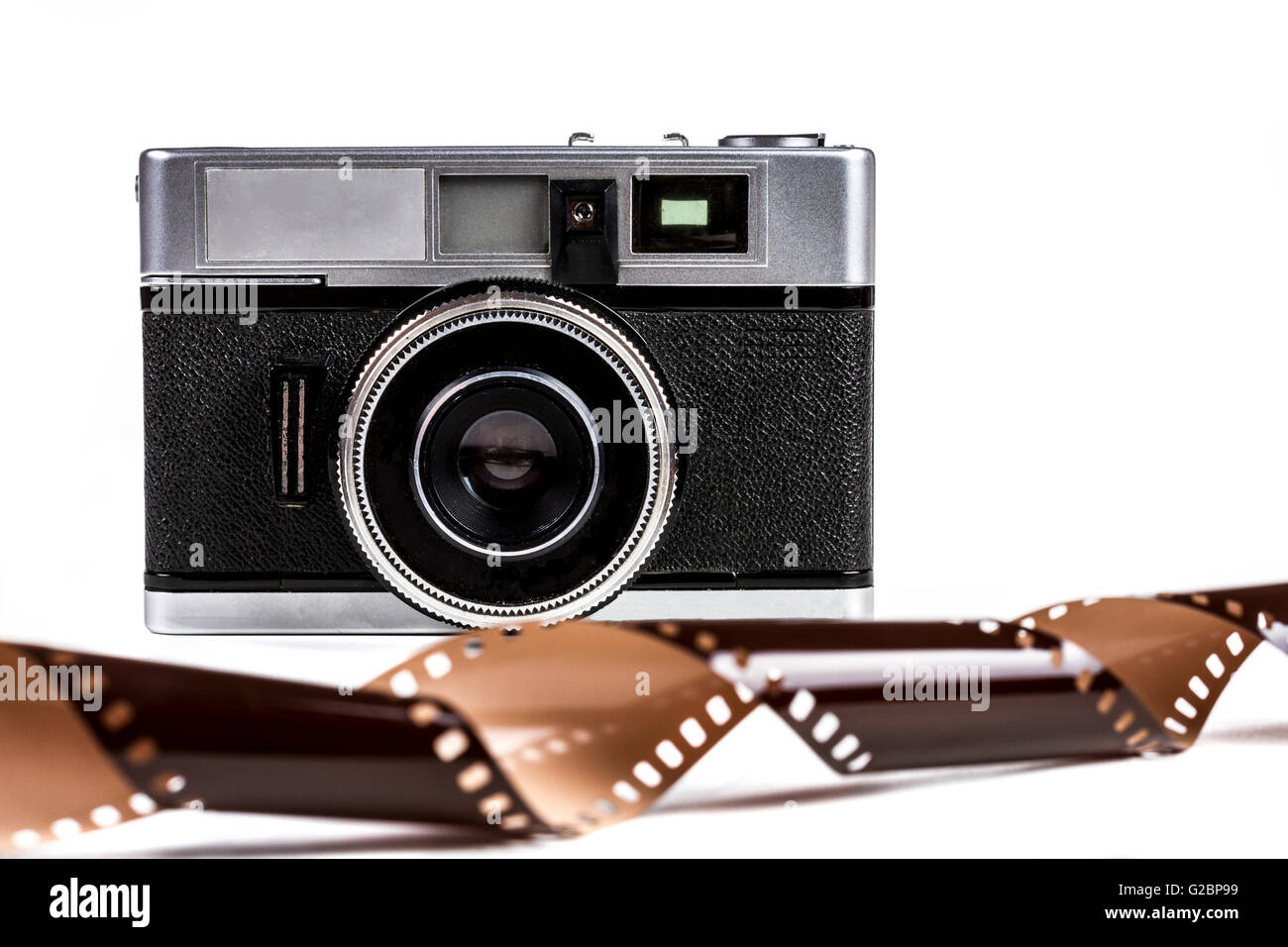 Old Film Camera Isolated on White Background Stock Photo - Alamy