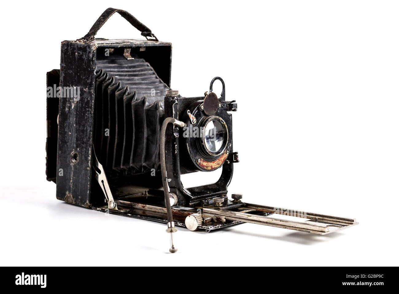 Old Photography Camera Isolated on White Background Stock Photo - Alamy