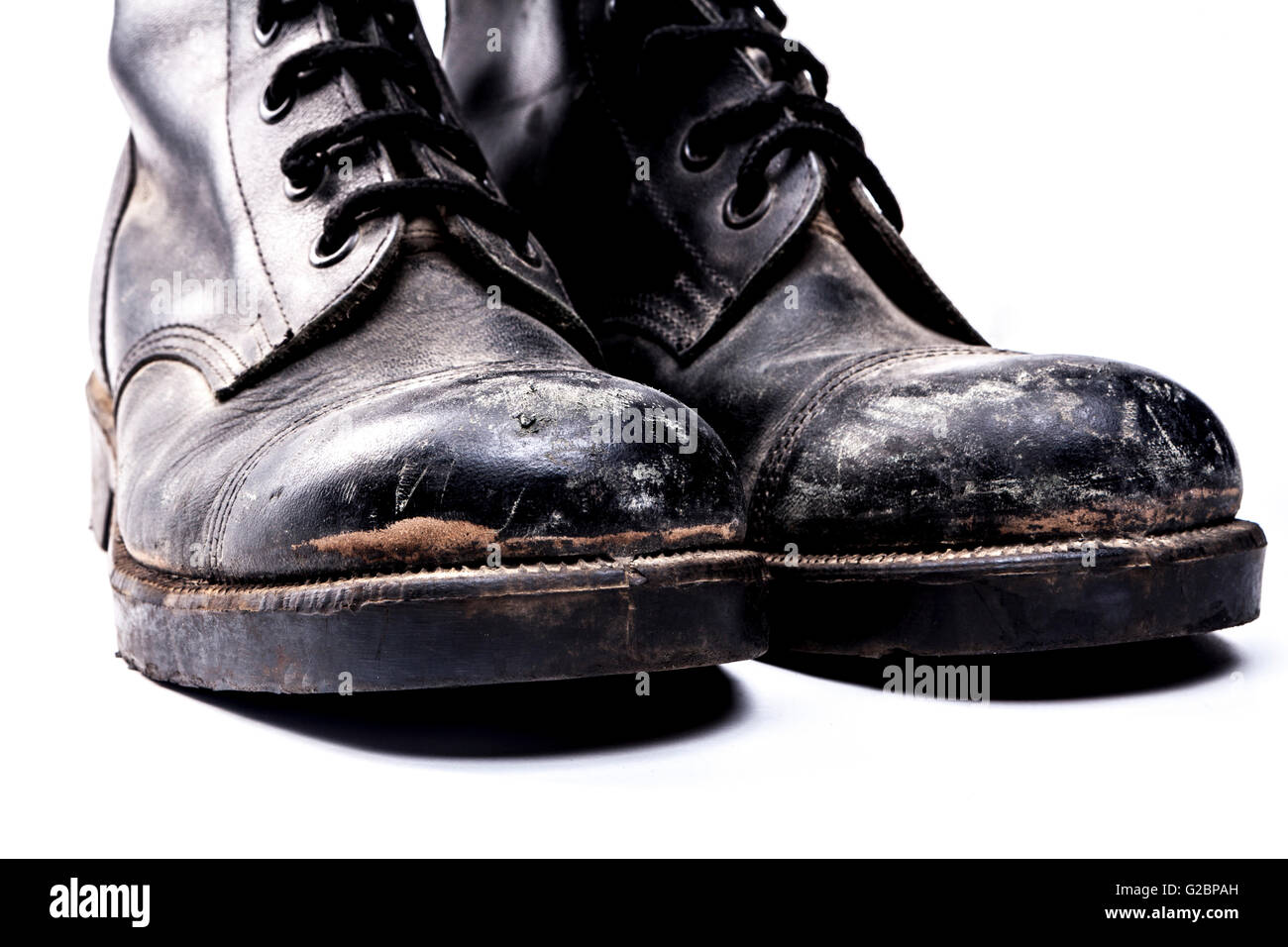 Army boots isolated on white background with shadow Stock Photo - Alamy