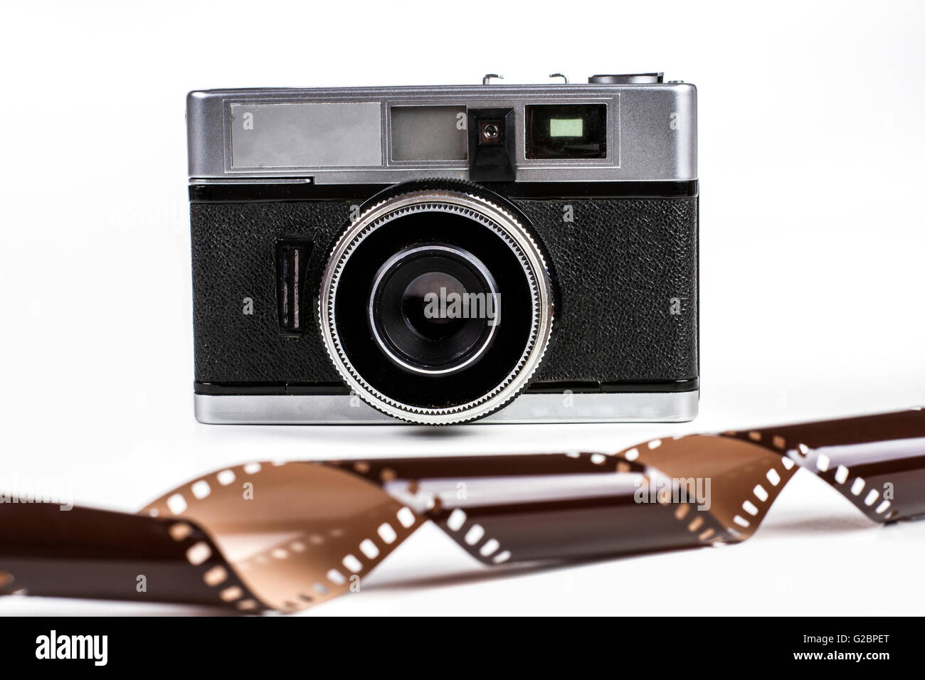 Old Film Camera Isolated on White Background Stock Photo - Alamy