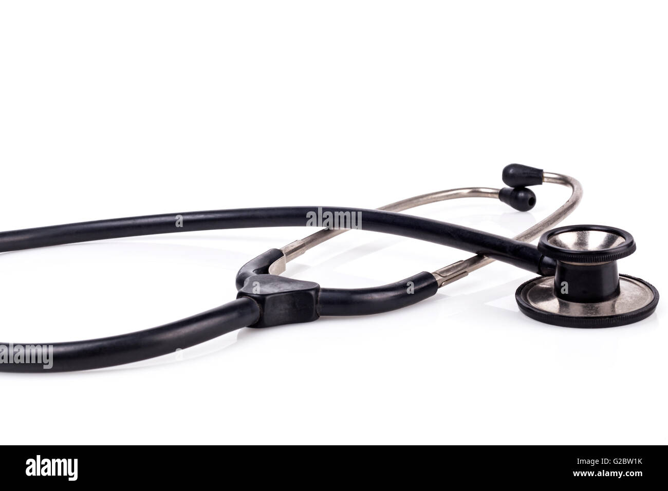 Black Stethoscope Close-up Isolated On White Background Stock Photo - Alamy