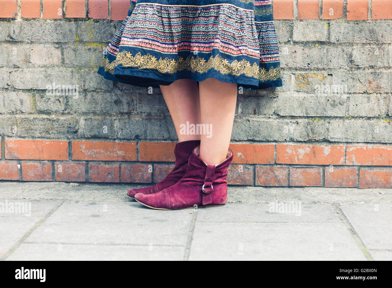 Female skirt legs hi-res stock photography and images - Alamy
