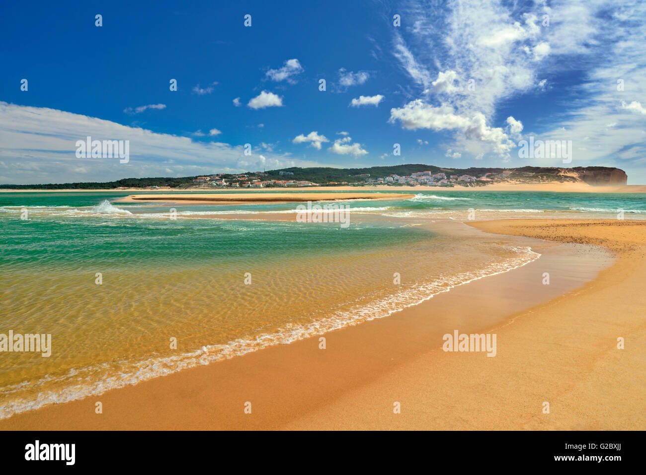 Portugal Lagoon Lagoa de Óbidos in Foz do Arelho Stock Photo Alamy