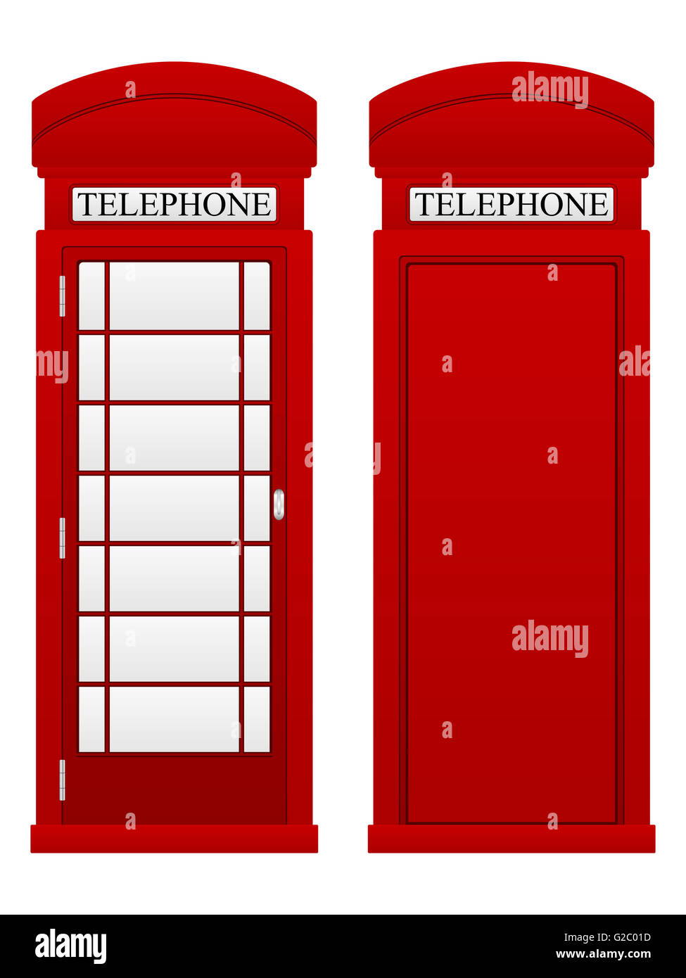 Telephone box on a white background Stock Photo Alamy