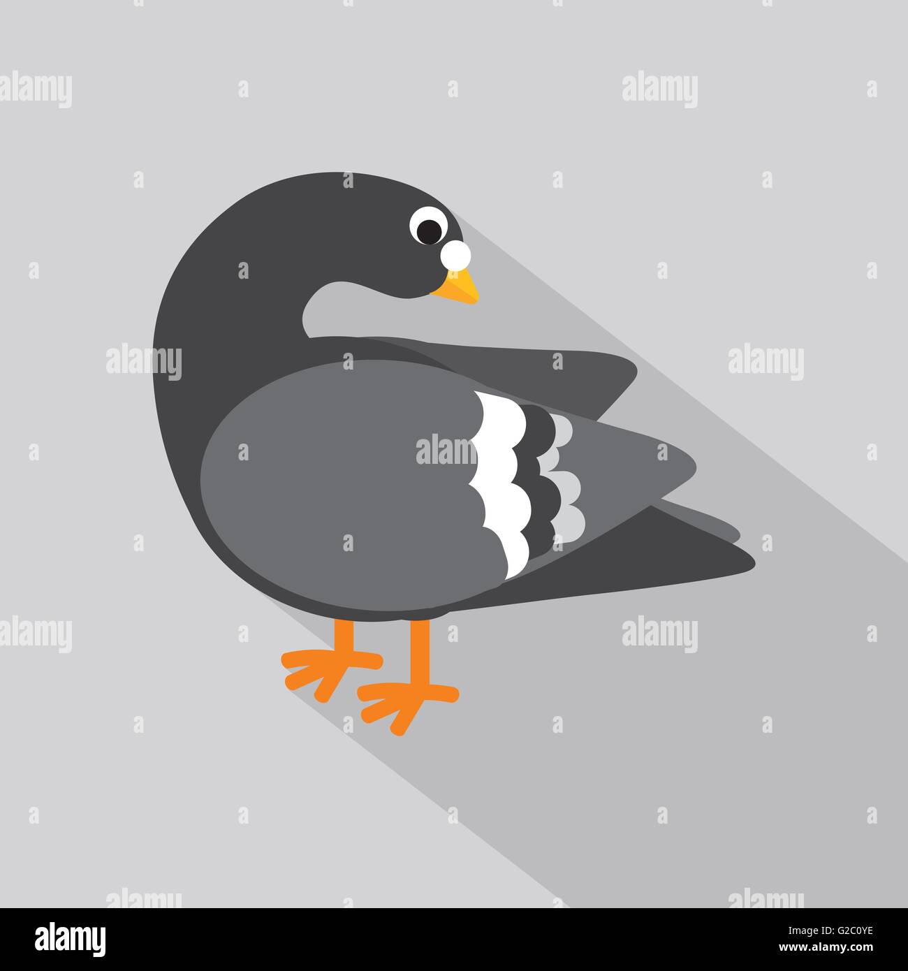 Flat Design Pigeon Icon Stock Vector Image & Art - Alamy